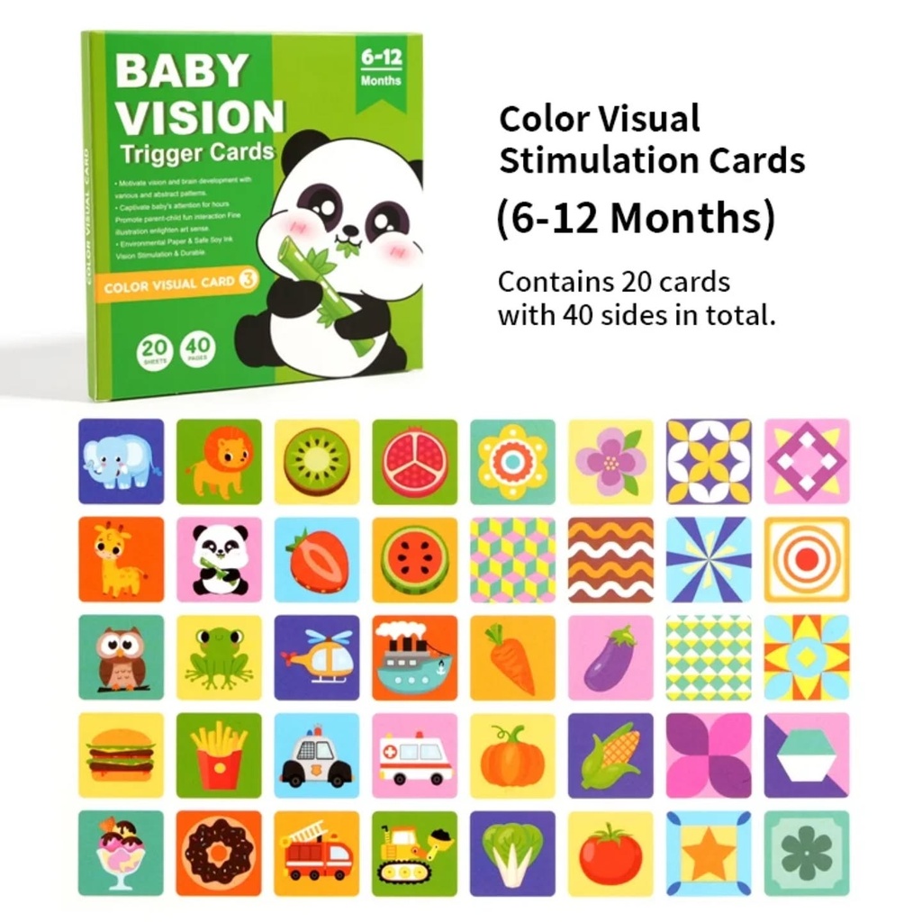 [Flashcards] High Contrast Black And White Flashcards 6 - 12 (panda)